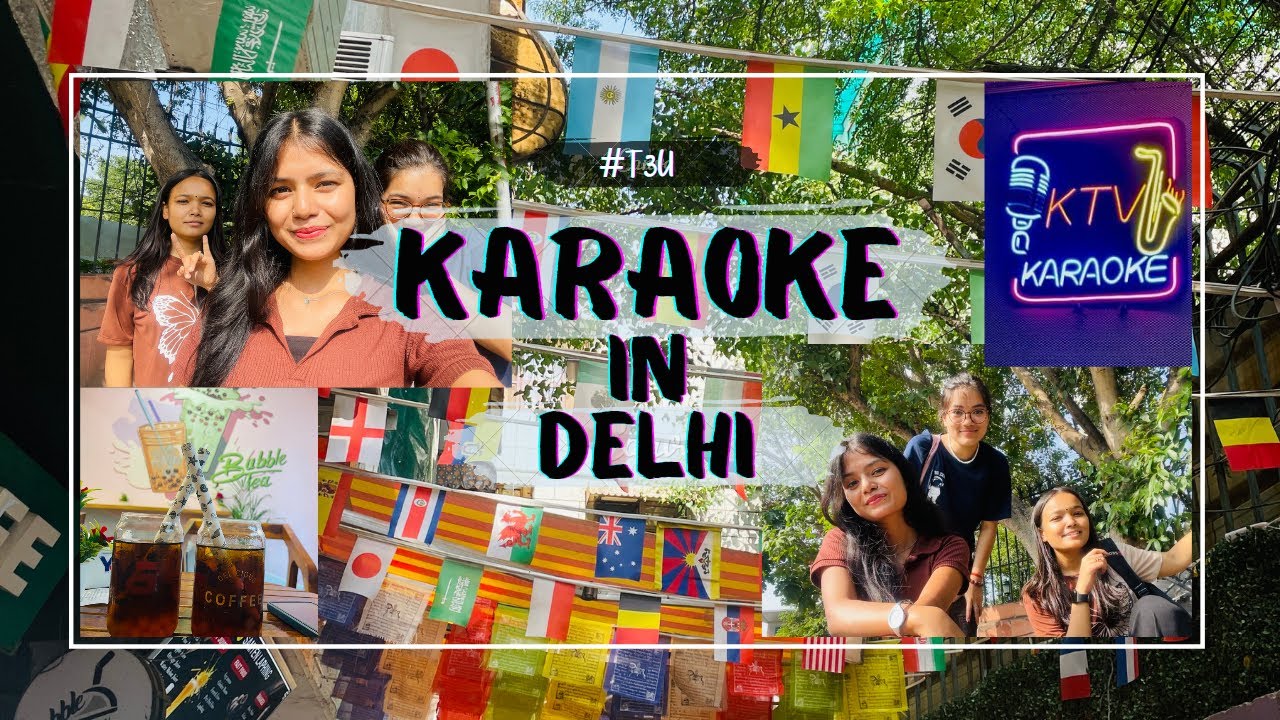 Ft. Karaoke in Delhi🎤😍| Majnu ka Tila | Bubble Tea | T3U #korean #music #trending