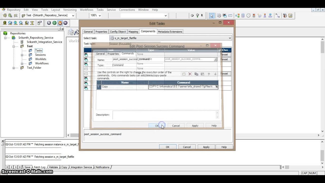 Command task in Informatica
