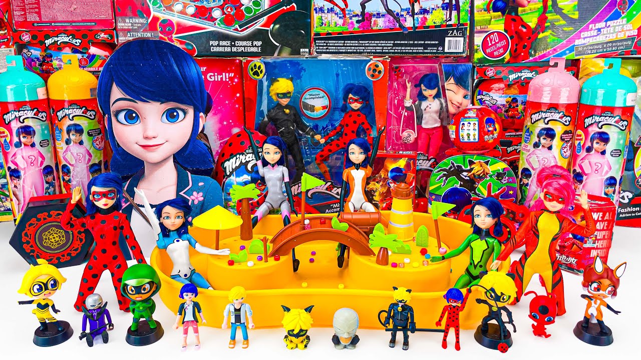 Miraculous Ladybug Toys Collection ASMR Unboxing Review | Mystery Cat Noir & Ladybug Surprise Boxes