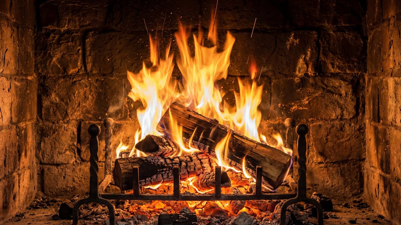 🔥 Fireplace Classic 4K. Cozy Fire with Crackling Fireplace Sounds. Fireplace 4K UHD