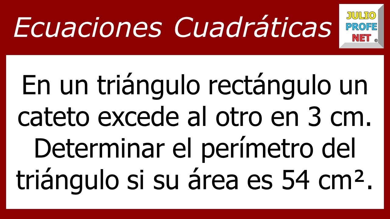 Ecuaciones cuadráticas | Problema 2 #julioprofe