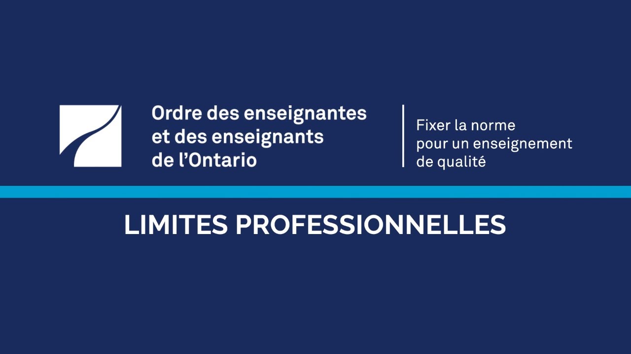Recommandation sur les limites professionnelles