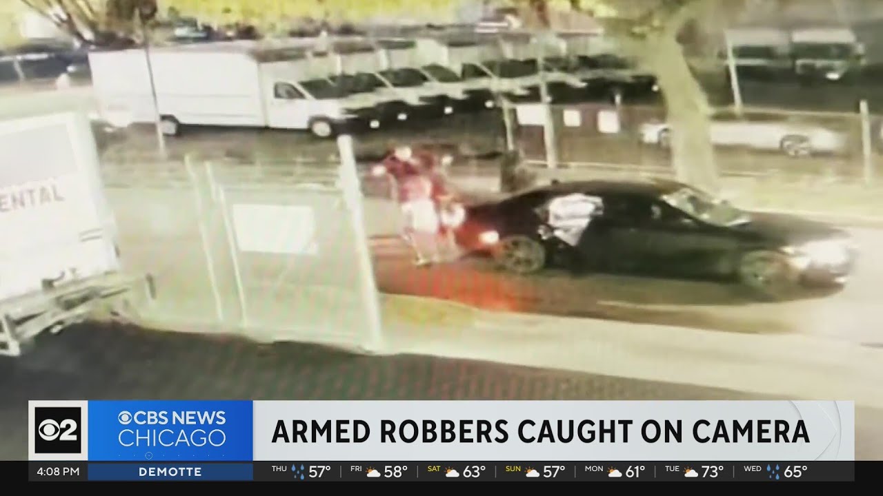 Armed robbers caught on camera