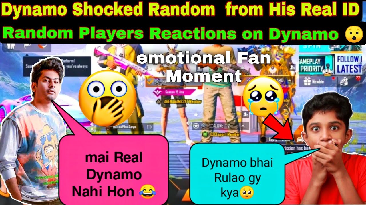 😯Random Players Reactions🔥 on Dynamo Real account 😯| Dynamo Back as Fake Dynamo 🤩