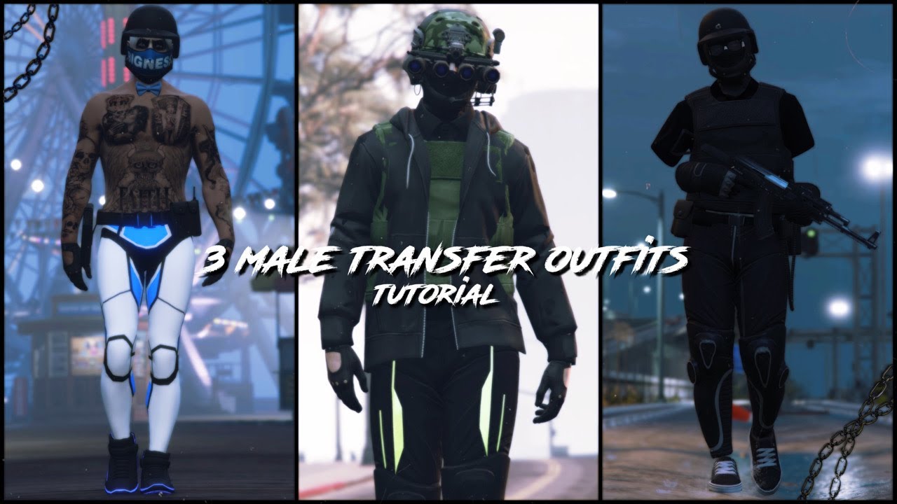 3 Cool Male Transfer Component Outfits! | GTA 5 Online ☆