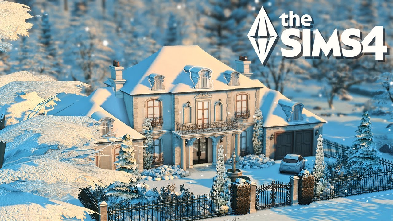 Элегантное французское зимнее поместье ❄️ | Жизнь в коттедже в The Sims 4 + РОЗЫГРЫШ 🎁