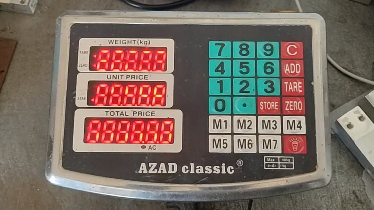 Master Scale AZAD 10gx100kg indicator Calibration