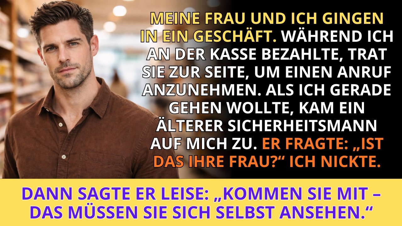 „Ist das Ihre Frau?“ fragte ein alter Wachmann leise. „Kommen Sie mit – das müssen Sie sich selbs...