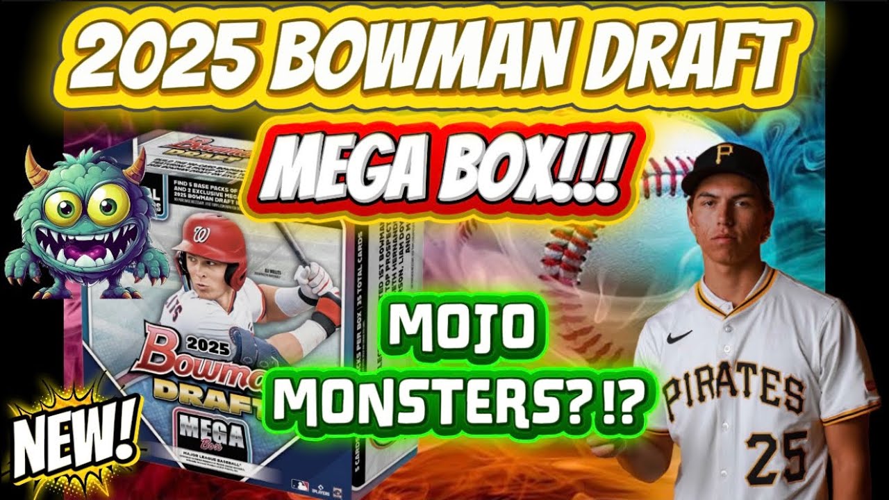 🚨2025 BOWMAN DRAFT MEGA BOX! 🔥MONSTER TOP PROSPECT AUTO /10 & MOJO MADNESS!🔥