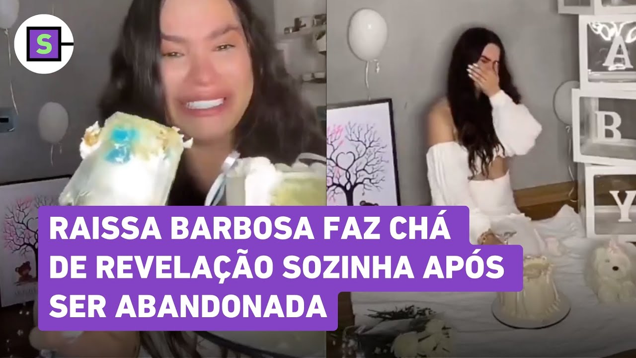 Raissa Barbosa faz chá de revelação sozinha após ser abandonada; veja vídeo