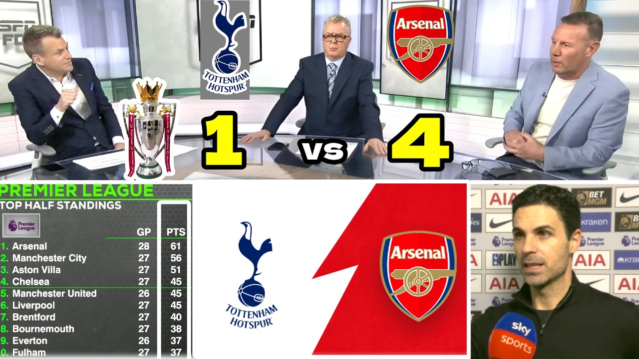 Eze's show! ⚽ Arsenal humiliate Tottenham 4-1 – see the full reaction from the Premier League!