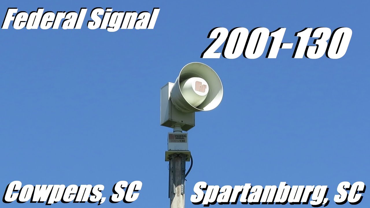 Federal Signal 2001-130 - 3 Minute Alert & Attack - Cowpens, SC