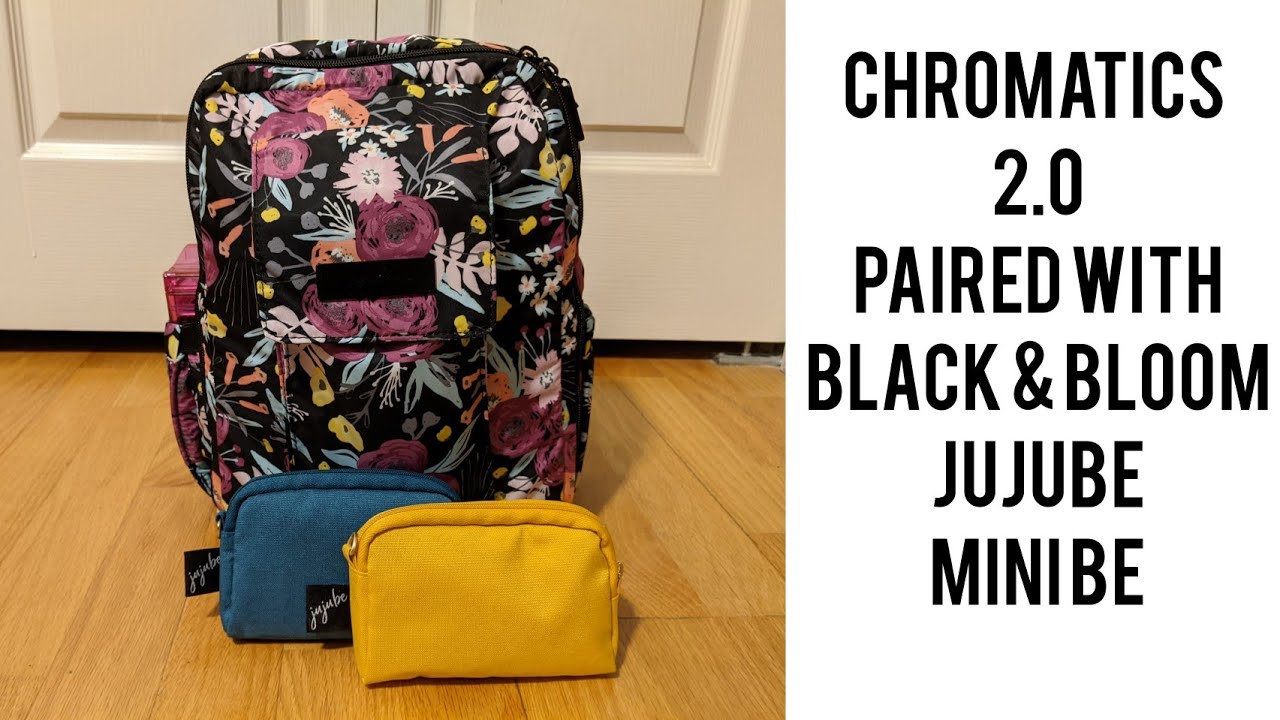 Print Comparison Video - Jujube Mini Be in Black & Bloom with Teal Lagoon & Golden Amber Pouches