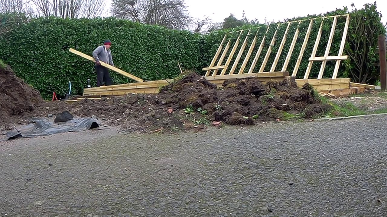 One man DIY Double Timber Garage Build part 1 - Framing the walls