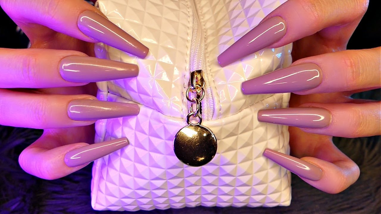 ASMR with Textured Bags | Scratching | Some Tapping | Long Nails | No Talking