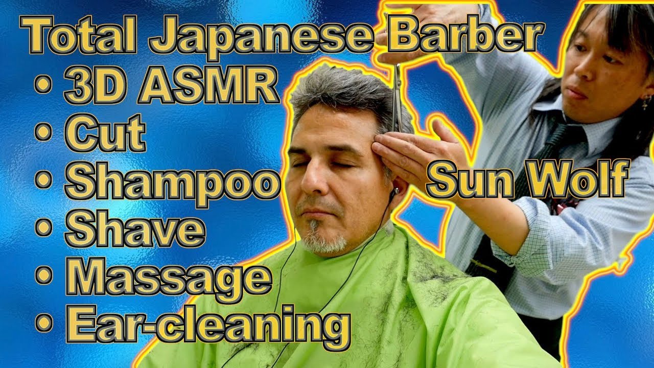 Ultimate ASMR Barber Experience in Japan with Mr. Miwa! @  Izumi Sun Wolf Barber #Cut, #Shave, #asmr