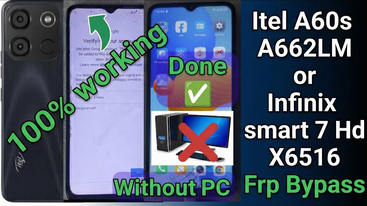 Itel A60s A662LM Frp Bypass  ✅ 👍 #itelfrpbypass #infinixfrpbypass