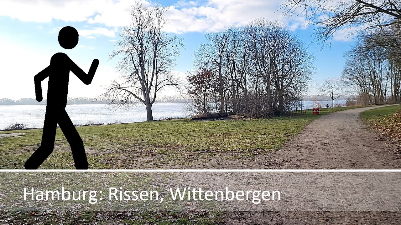 Der Geher in Hamburg: Rissen, Wittenbergen