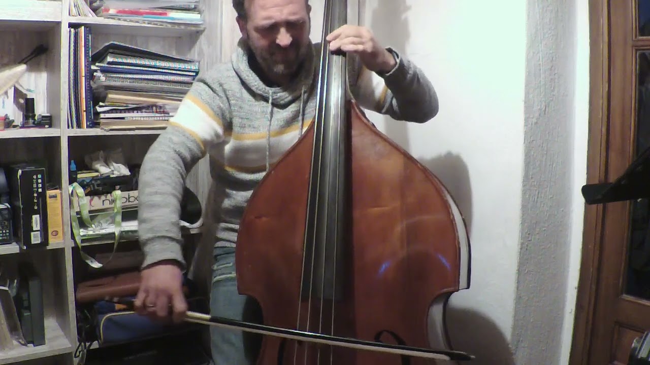 Concierto Dragonetti para contrabajo en La mayor, 2º movimiento Andante. Afinacion solista