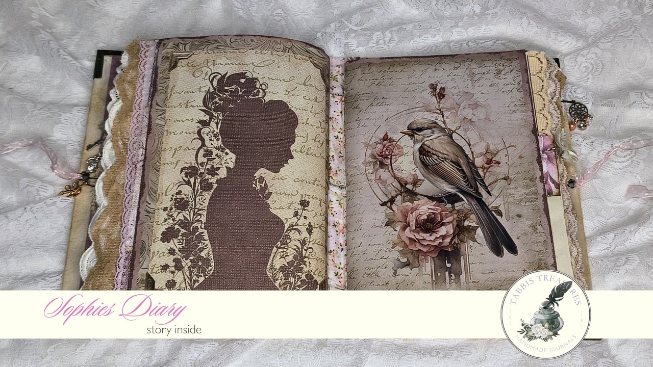 Junk Journal Flip through | Sophie's Diary | cute & feminine| English | #junkjournal #flipthrough