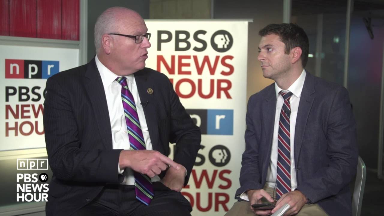 Dan Bush speaks with Rep. Joseph Crowley, D-NY
