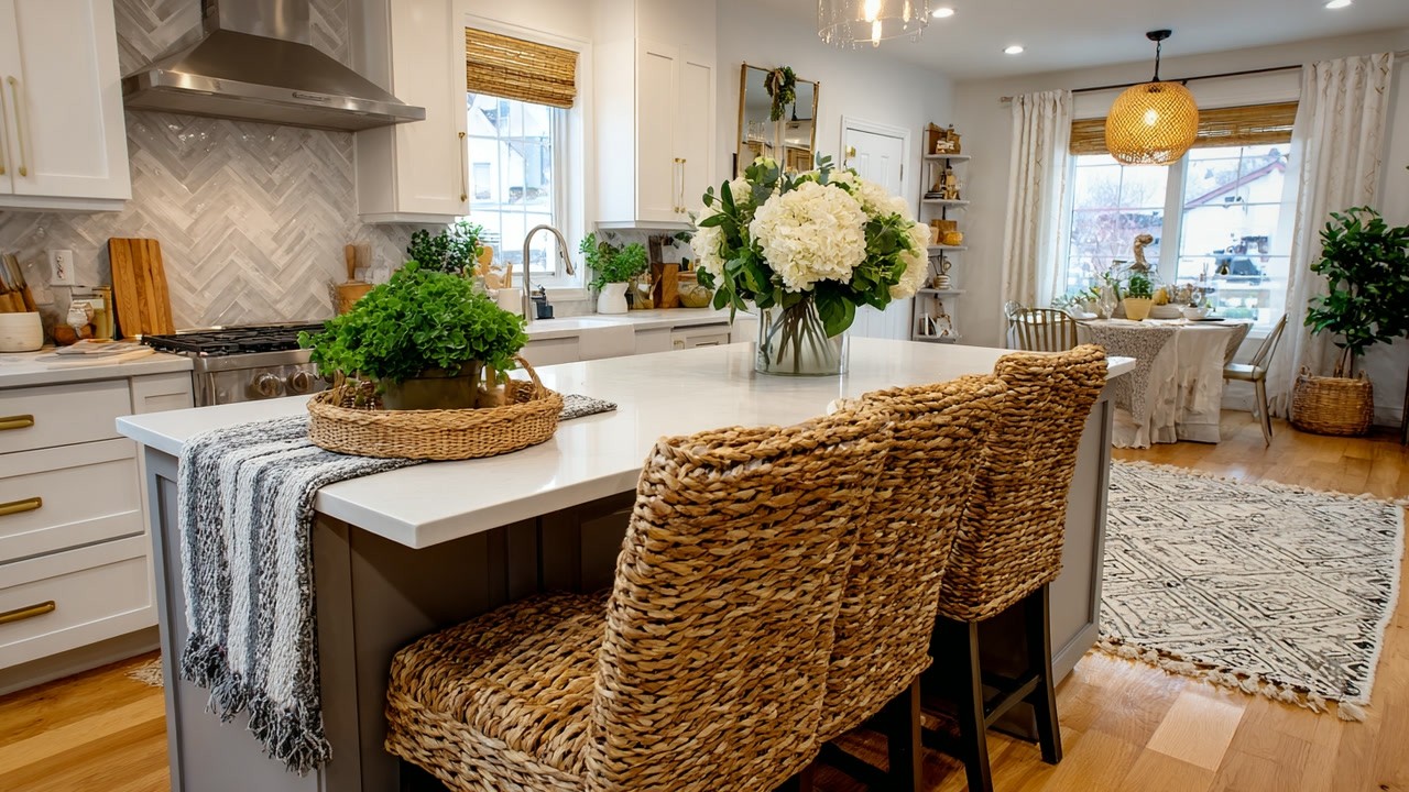 Romantic Cozy French Cottage Kitchen | Elegant Rustic Vintage Affordable Small Space Tour