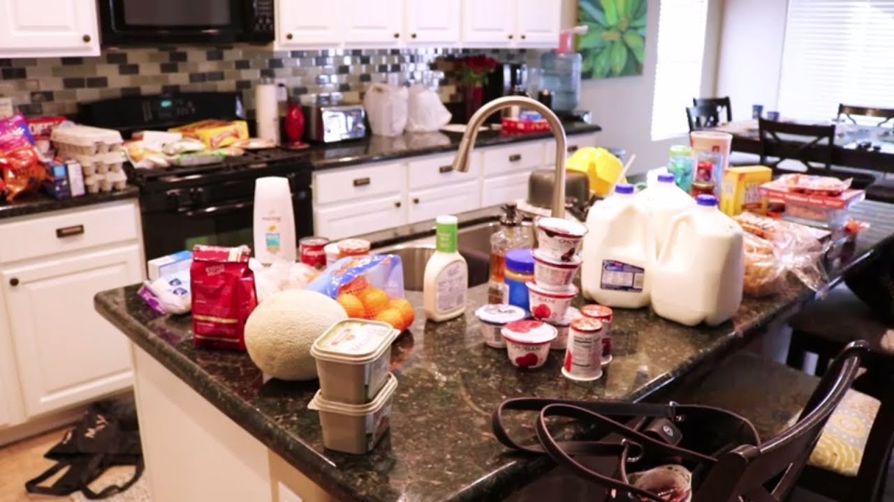 GROCERY HAUL AND KITCHEN SPEED CLEANING ROUTINE | CLEAN WITH ME