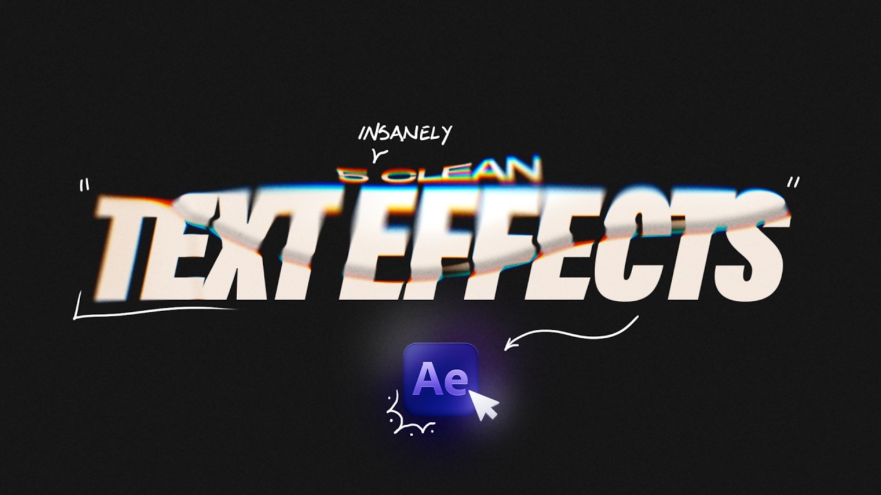 5 чистых текстовых анимаций (урок по After Effects)