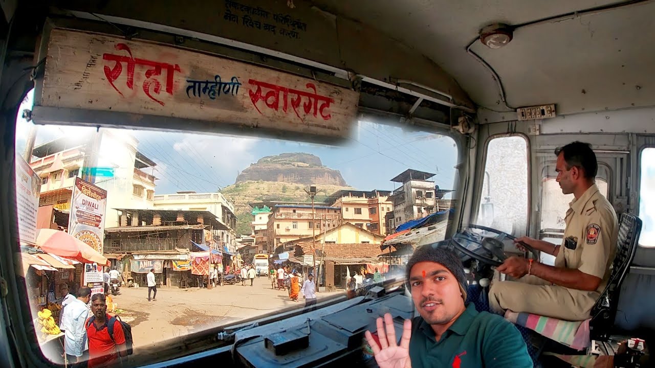 पुणे ते रायगड (रोहा) लालपरीचा प्रवास| PUNE to ROHA MSRTC Bus Journey Via Lonawala-Pali|NH-4