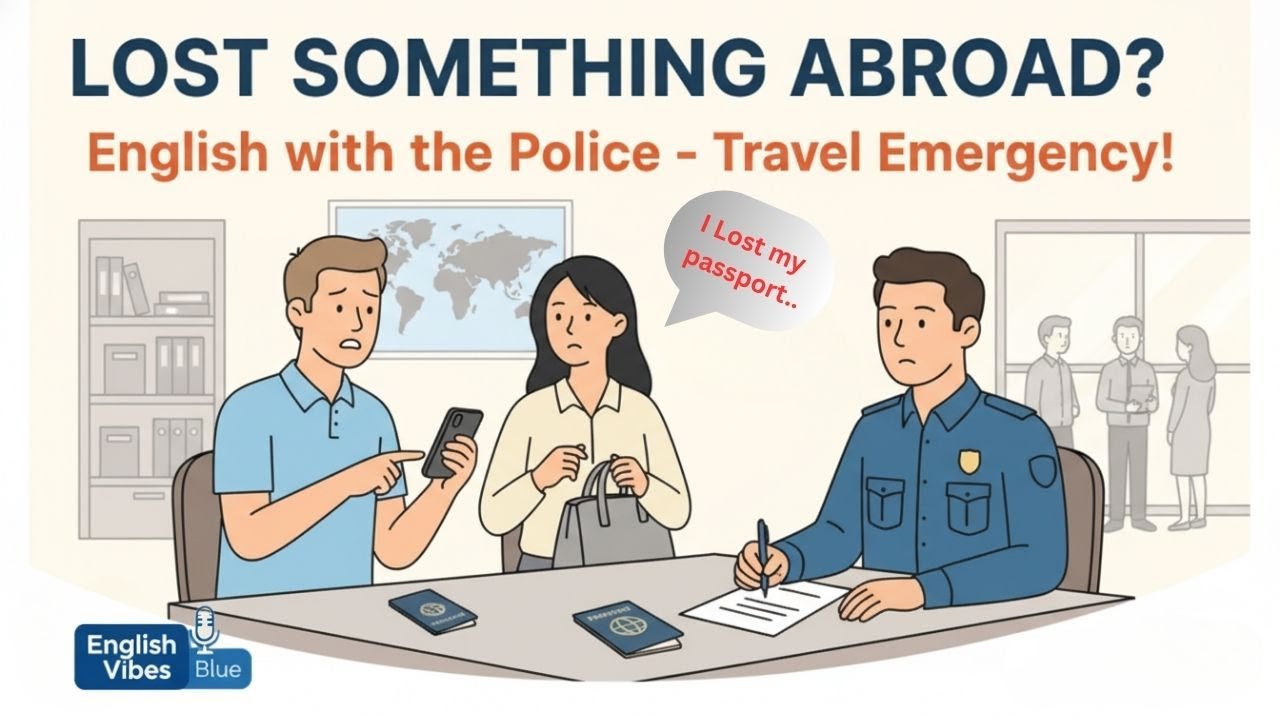 LOST PASSPORT/WALLET? How to Report Lost Items to the Police in English (Travel Survival Guide)
