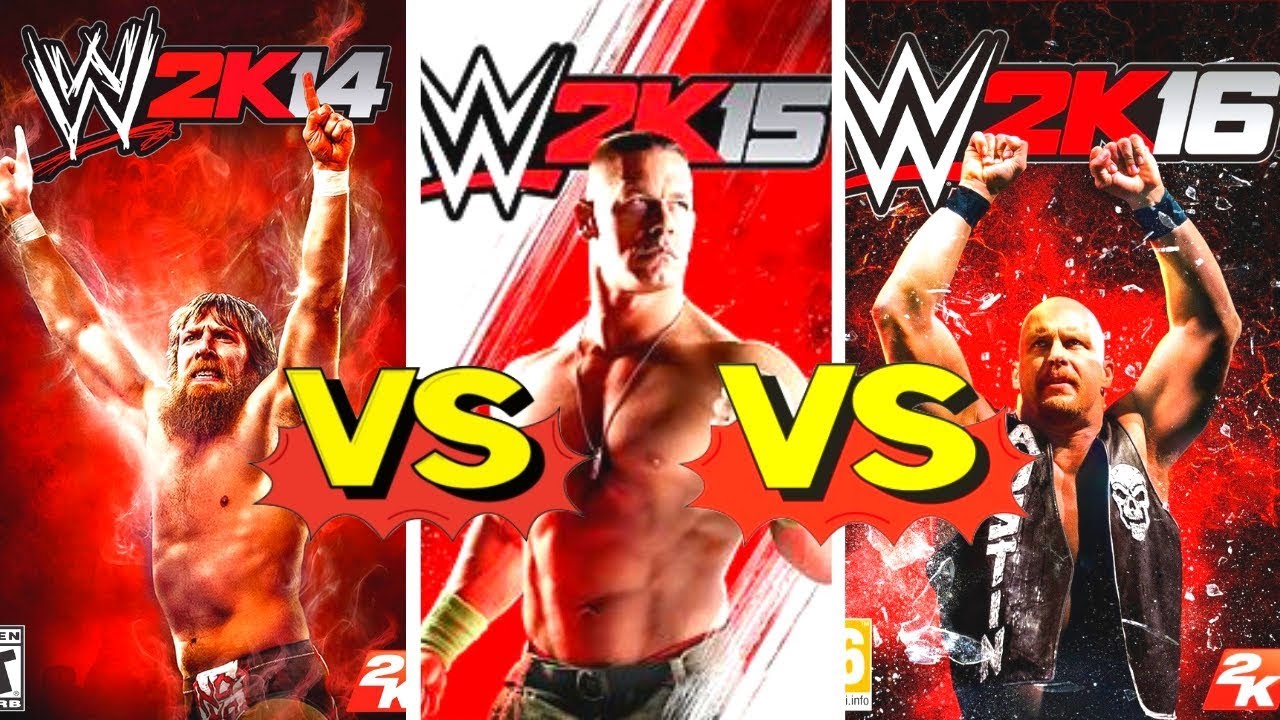 WWE 2K14 FINISHERS VS WWE 2K15 FINISHERS VS WWE 2K16 FINISHERS Comparison😍😍👏