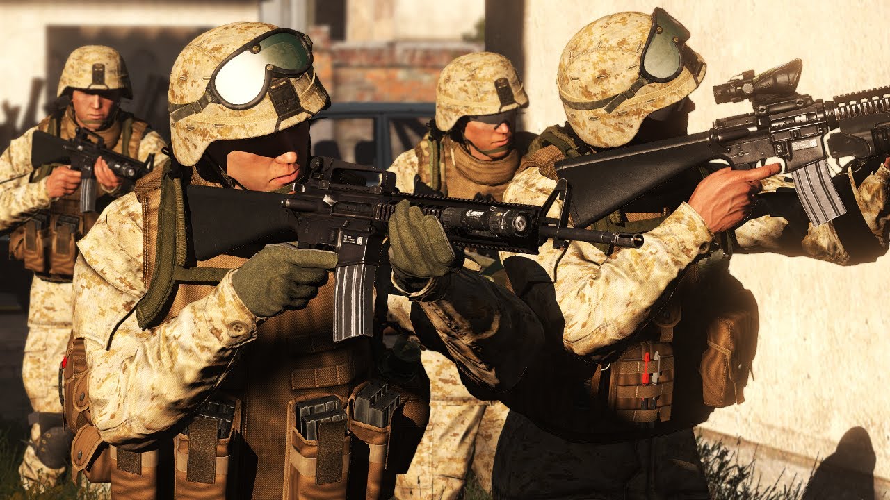 US Marines Intense Urban Warfare in Fallujah | Arma 3