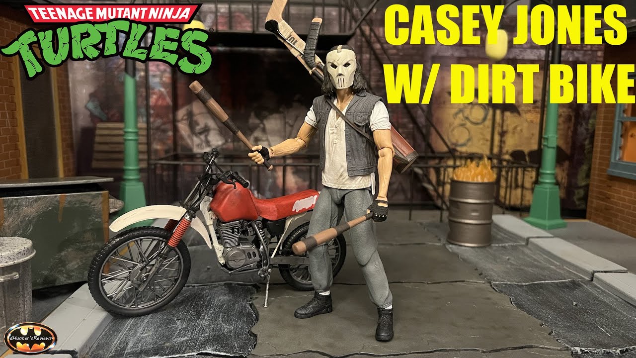 NECA TMNT Casey Jones With Dirt Bike Teenage Mutant Ninja Turtles Movie Action Figure Review