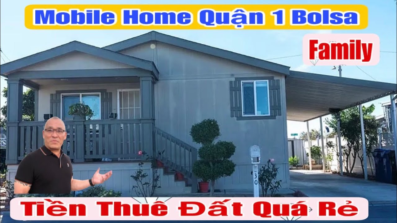 Mobile home trên đường Bolsa khu đẹp nhất,tiền thuê đất $1582 cho người mới @hoangfamilytv8898 