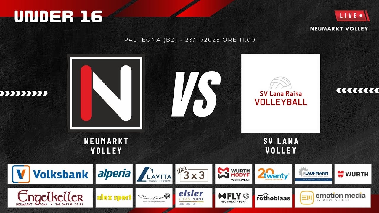 UNDER16 Alto Adige|  NEUMARKT VOLLEY - SV LANA