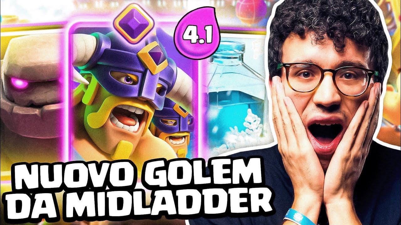 GOLEM+GELO CON SCELTI EVO... DECK MIDLADDER IN TOP 7 AL MONDO! - CLASH ROYALE ITA