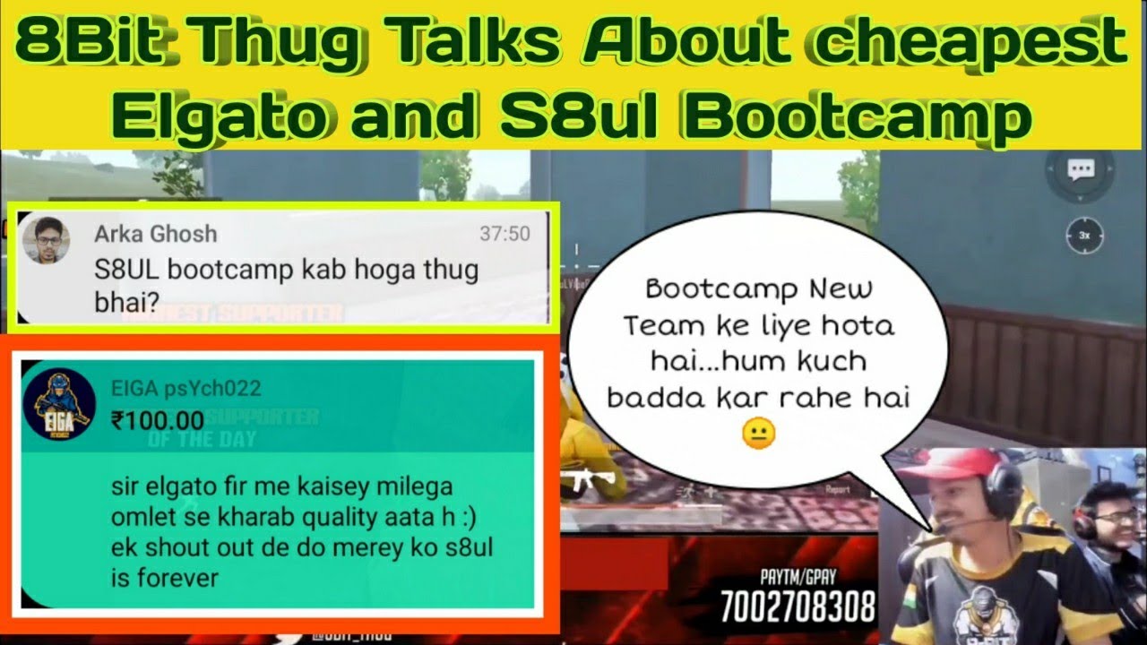 8bit thug tells about cheapest elgato and S8ul bootcamp