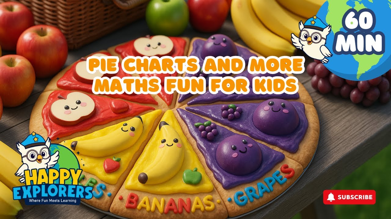 Pie Charts and more Math fun for Kids with Pizza, Toys & Fruits | Numbers, Counting, Shapes & More!
