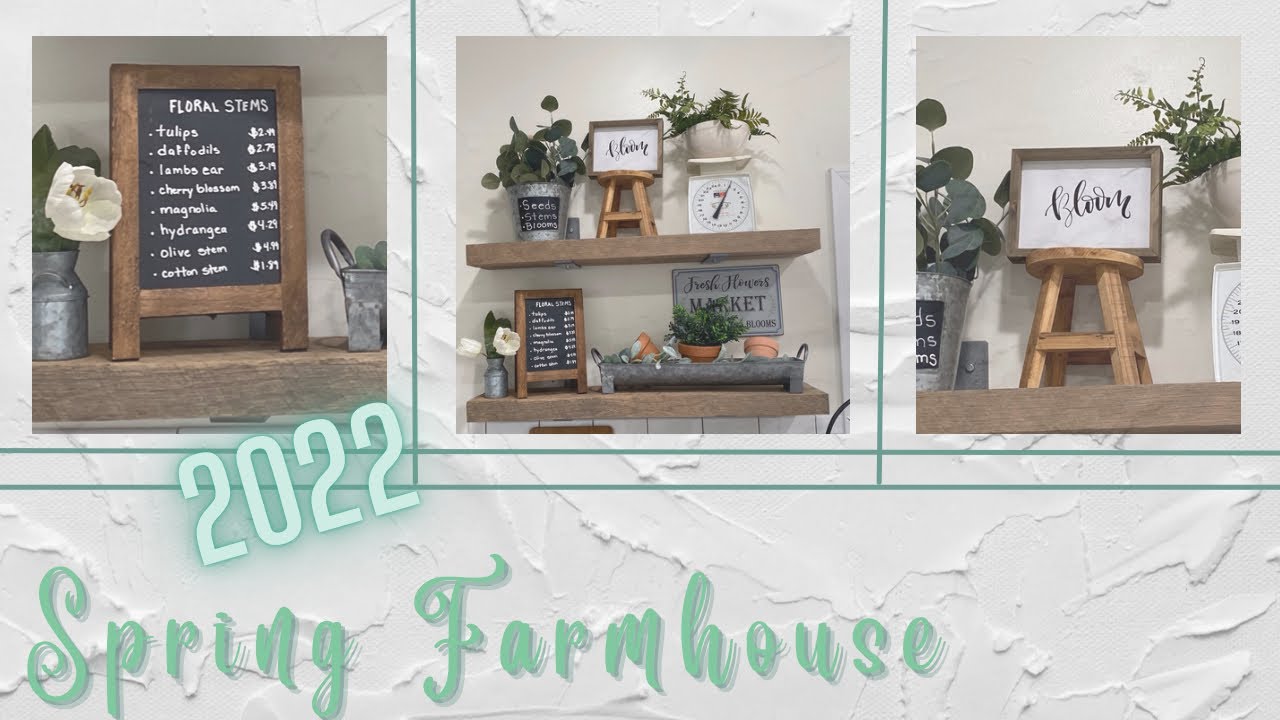 Spring Decorate With Me Farmhouse kitchen shelves decorating ideas Collaboration