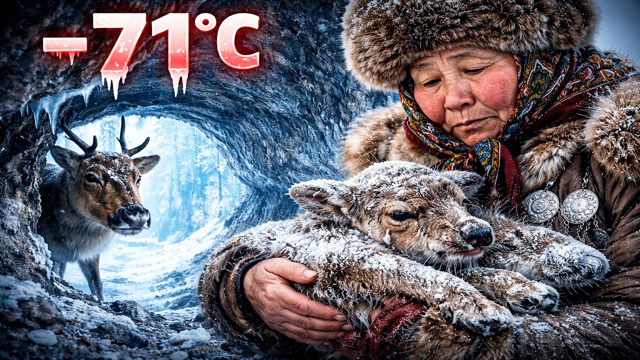 Mother Reindeer Begs Grandma for Help – Frozen Baby Reindeer Saved at -71°C Blizzard