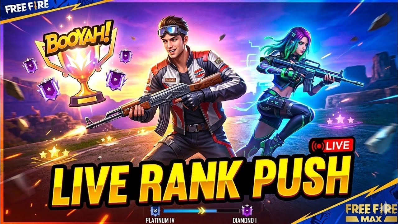 free fire live rank pushing and support guys please,target subscriber complete and like 🥰✅🎮