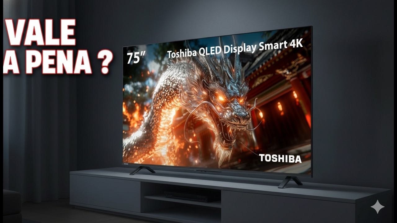 A Smart TV dos Sonhos em 2025! Toshiba QLED 75” 4K — Google TV, Som Dolby e Design de Cinema!