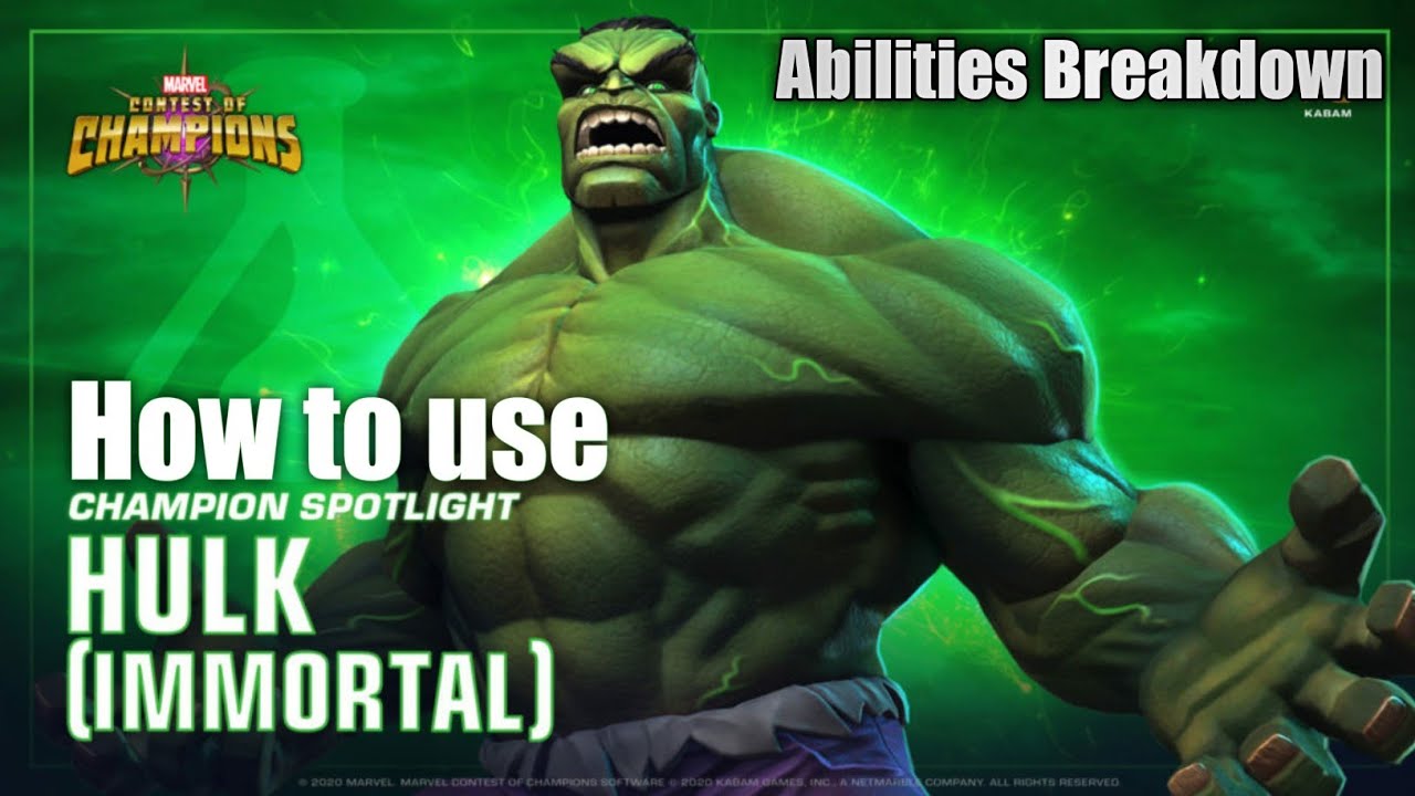 How to use Immortal Hulk |Abilities breakdown| - Marvel Contest of Champions