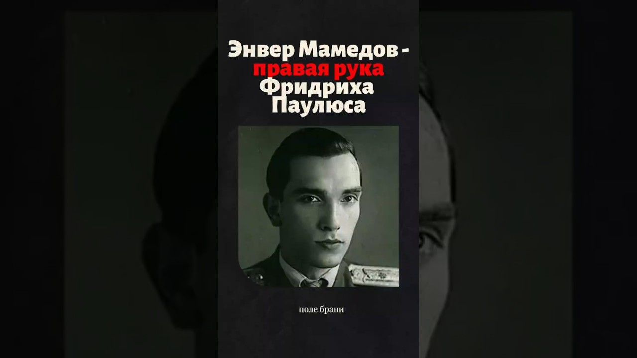 Как Энвер Мамедов стал правой рукой Фридриха Паулюса? #история
