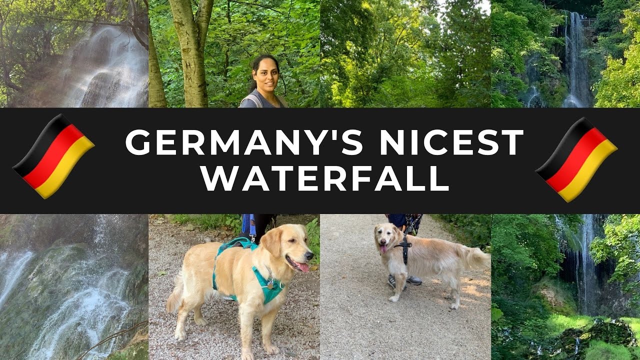 Bad Urach - Beautiful Waterfall - Must See | Vlog | Hiking with Dogs | Germany |    HD 1080p