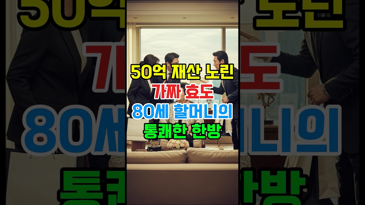 50억 재산 노린 가짜 효도 80세 어머니의 통쾌한 한방 시니어사연l재산상속l노후사연l라디오사연l노후사연