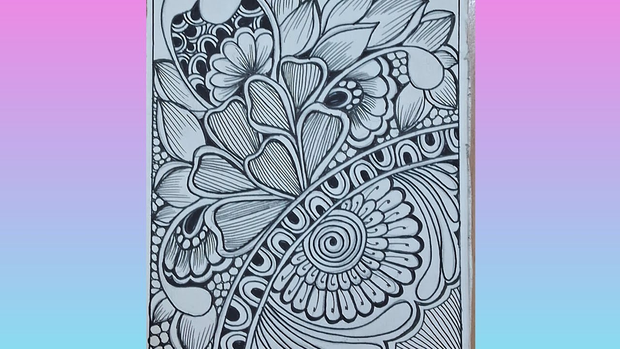 #pattern 47 zentangleart stepbystep for beginners #doodle#zen#zentangle#mandala#tangle#zentangleart