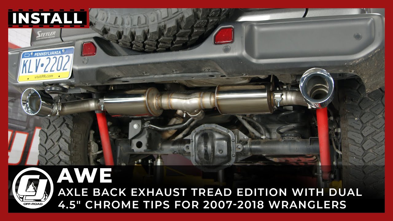 2018-2022 Jeep Install | AWE Axle Back Exhaust Tread Edition