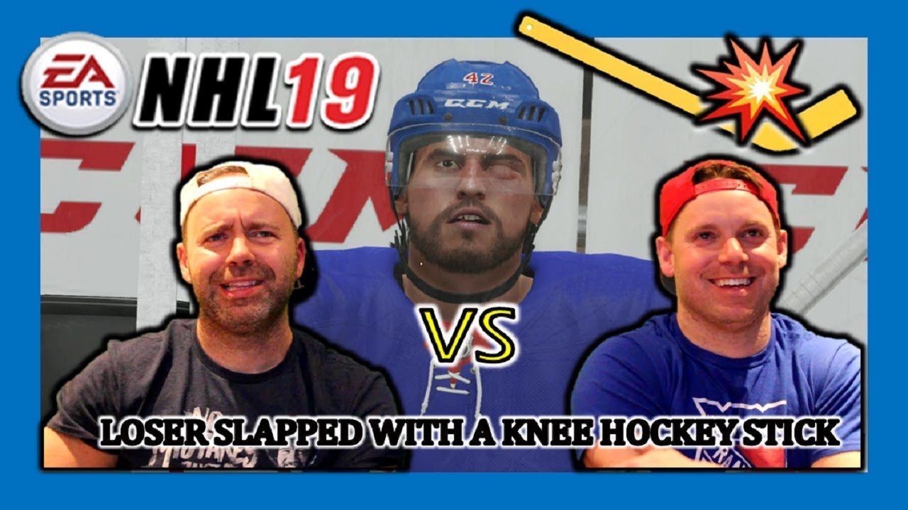 BEST OF THREE - NHL 19 GAMEPLAY WITH UNCLE JOHN - LOSER GETS SLAPPED WITH A KNEE HOCKEY STICK