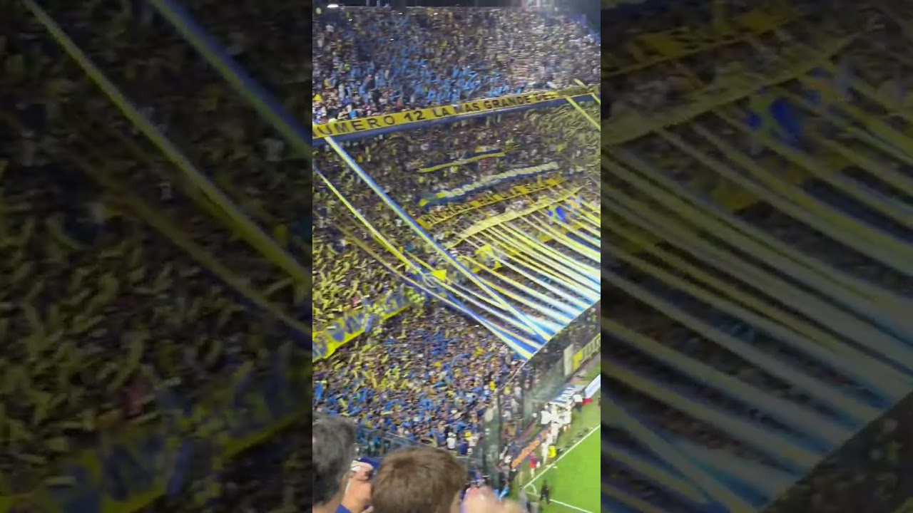 INCREIBLE RECIBIMIENTO DESDE LA TRIBUNA EN LA BOMBONERA. GANO #boca #cabj #bocajuniors #bombonera